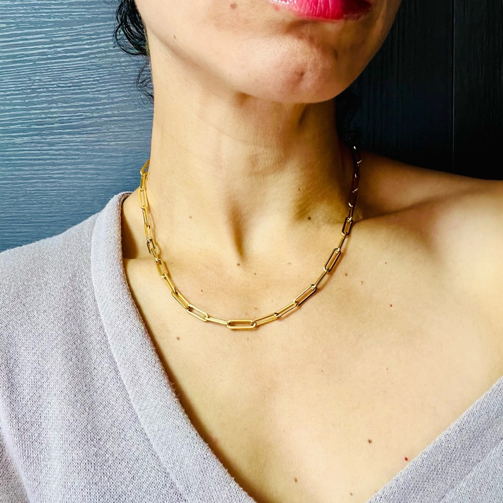 14K goldfill Paperclip necklace